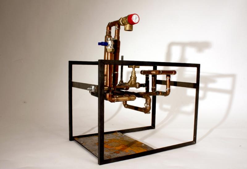 Working model of a steam boiler
